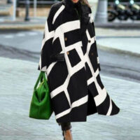 Women's Long Sleeve Turn-down Collar Coat Coat - Image 9