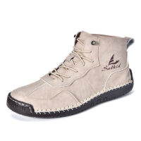Leather Shoes High-top Retro Casual Boots - Image 9