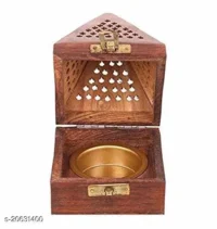  Handmade Wooden Incense Sticks Pyramid Box Fragrance Stand Holder (3 Inch)  Material : Wooden - Image 4