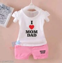 Cute Classy Girls Top & Bottom Sets Top Fabric: Hosiery Cotton