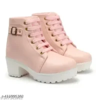  Attractive,Comfortable & Stylish Casual High Block Heel Boot For Women Ankle Length Design  Material : Synthetic  Sole Material : PVC  Pattern : Striped
