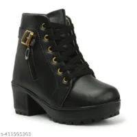  Attractive,Comfortable & Stylish Casual High Block Heel Boot For Women Ankle Length Design  Material : Synthetic  Sole Material : PVC  Pattern : Striped - Image 12
