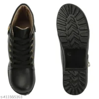  Attractive,Comfortable & Stylish Casual High Block Heel Boot For Women Ankle Length Design  Material : Synthetic  Sole Material : PVC  Pattern : Striped - Image 13