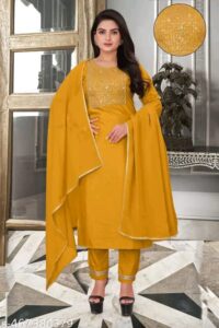 :Aagyeyi Alluring Women Dupatta Sets Kurta Fabric: Rayon Slub Bottomwear Fabric: Rayon Slub