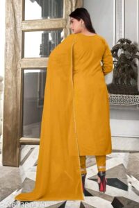 :Aagyeyi Alluring Women Dupatta Sets Kurta Fabric: Rayon Slub Bottomwear Fabric: Rayon Slub - Image 3