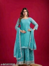 :Myra Superior Women Kurta Sets Kurta Fabric: Georgette Bottomwear Fabric: Georgette - Image 13