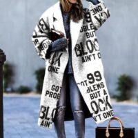 Women's Long Sleeve Turn-down Collar Coat Coat - Image 3