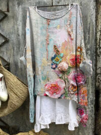 Summer Monsoon Long Sleeve Printed Urban Leisure Pullover Single Top - Image 9