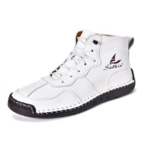 Leather Shoes High-top Retro Casual Boots - Image 10