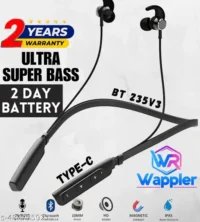 Name : Neckband True Wireless Bluetooth Earphones with 8 Hours Playtime & Compatible for all Smartphones (Black) - Image 7