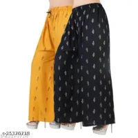 Product Details  Name : Stylish Fashionista Women Palazzos  Fabric : Rayon  Pattern : Printed  Net Quantity (N) : 2 - Image 2