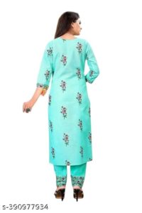 New Trendy Kurta Sets Fabric: Cotton Sleeve Length: Three-Quarter Sleeves Pattern: Printed,Embroidered - Image 5