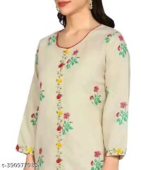 New Trendy Kurta Sets Fabric: Cotton Sleeve Length: Three-Quarter Sleeves Pattern: Printed,Embroidered - Image 7