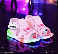  Skin Friendly Sweat Free Kids Boys and Girls Led Light Sandal (Bacho ke Light wale Sandal/Sandle/Sandel) Dark Blue  Material : Canvas  Sole Material : Rubber  Character : Not Applicable