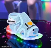  Skin Friendly Sweat Free Kids Boys and Girls Led Light Sandal (Bacho ke Light wale Sandal/Sandle/Sandel) Dark Blue  Material : Canvas  Sole Material : Rubber  Character : Not Applicable - Image 6