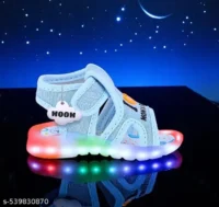  Skin Friendly Sweat Free Kids Boys and Girls Led Light Sandal (Bacho ke Light wale Sandal/Sandle/Sandel) Dark Blue  Material : Canvas  Sole Material : Rubber  Character : Not Applicable - Image 5