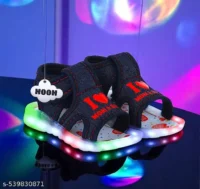  Skin Friendly Sweat Free Kids Boys and Girls Led Light Sandal (Bacho ke Light wale Sandal/Sandle/Sandel) Dark Blue  Material : Canvas  Sole Material : Rubber  Character : Not Applicable - Image 4