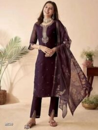 Ap-monika Women's Embroidered Chanderi Kurta With Bootom & Tissue Dupatta Set✨* - Image 6