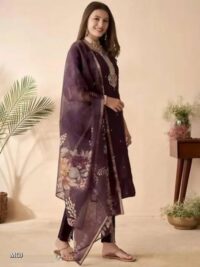 Ap-monika Women's Embroidered Chanderi Kurta With Bootom & Tissue Dupatta Set✨* - Image 7