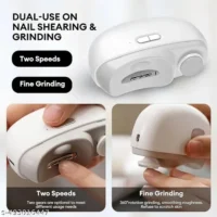 Nail Clipper Electric ,Automatic Nail Trimmer,Nail File with Light & 2 Speeds,Fingernail Cutter and Manicure 2 in 1 Design.Rechargeable Safety... - Image 4