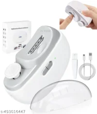 Nail Clipper Electric ,Automatic Nail Trimmer,Nail File with Light & 2 Speeds,Fingernail Cutter and Manicure 2 in 1 Design.Rechargeable Safety...