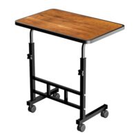 OPTIFINE Wooden Multipurpose Adjustable Height Table with Wheels for Work from Home, Study, Office and Bedroom (Wood Adjustable)  Amazon.in: Computers & Accessories