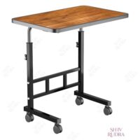 OPTIFINE Wooden Multipurpose Adjustable Height Table with Wheels for Work from Home, Study, Office and Bedroom (Wood Adjustable)  Amazon.in: Computers & Accessories - Image 6