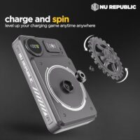 Nu Republic Magsafe Cybotron Spin 10,000 mAh Wireless Powerbank with 22.5W Dual Input Lightning & Type-C, 15W Wireless Charging, Overcharge & Overheat Protection (Metallic Grey)  Amazon.in: Electronics - Image 6
