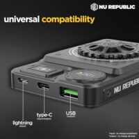 Nu Republic Magsafe Cybotron Spin 10,000 mAh Wireless Powerbank with 22.5W Dual Input Lightning & Type-C, 15W Wireless Charging, Overcharge & Overheat Protection (Metallic Grey)  Amazon.in: Electronics - Image 9