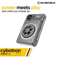 Nu Republic Magsafe Cybotron Spin 10,000 mAh Wireless Powerbank with 22.5W Dual Input Lightning & Type-C, 15W Wireless Charging, Overcharge & Overheat Protection (Metallic Grey)  Amazon.in: Electronics - Image 2