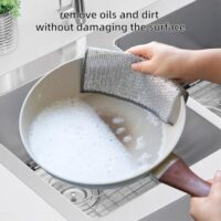 TEKCOOL (10 Pack Non-Scratch Dish Wash Cloth, Steel Wire Dish Cloth, Wire Dishwashing Rags Stainless Steel Scrubber Non-Scratch Wire Dishcloth for Washing Dishes Sinks Counters  Amazon.in: Home & Kitchen - Image 3