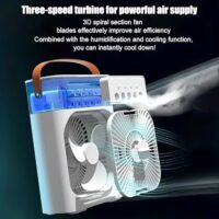 PoRtAbLe aIr cOnDiTiOnErS - SmAlL Ac qUiEt pErSoNaL AiR CoOlEr, UsB PoWeReD MiNi dEsKtOp cOoLiNg mIsTiNg fAn, 1 | 2 | 3 TiMeR 3 SmArT SpEeDs,360°aDjUsTmEnT OfFiCe, HoMe, RoOm, CaRvEd dEsIgN  Amazon.in: Home & Kitchen - Image 6