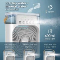 PoRtAbLe aIr cOnDiTiOnErS - SmAlL Ac qUiEt pErSoNaL AiR CoOlEr, UsB PoWeReD MiNi dEsKtOp cOoLiNg mIsTiNg fAn, 1 | 2 | 3 TiMeR 3 SmArT SpEeDs,360°aDjUsTmEnT OfFiCe, HoMe, RoOm, CaRvEd dEsIgN  Amazon.in: Home & Kitchen - Image 7