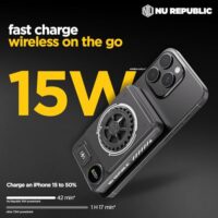 Nu Republic Magsafe Cybotron Spin 10,000 mAh Wireless Powerbank with 22.5W Dual Input Lightning & Type-C, 15W Wireless Charging, Overcharge & Overheat Protection (Metallic Grey)  Amazon.in: Electronics - Image 7
