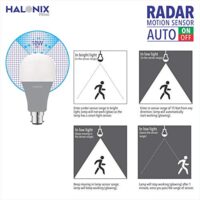 Halonix 10W Radar motion sensor Led Bulb, Auto on-Auto off, Pack of 1, White  Amazon.in - Image 5