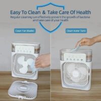 PoRtAbLe aIr cOnDiTiOnErS - SmAlL Ac qUiEt pErSoNaL AiR CoOlEr, UsB PoWeReD MiNi dEsKtOp cOoLiNg mIsTiNg fAn, 1 | 2 | 3 TiMeR 3 SmArT SpEeDs,360°aDjUsTmEnT OfFiCe, HoMe, RoOm, CaRvEd dEsIgN  Amazon.in: Home & Kitchen - Image 2