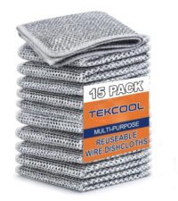 TEKCOOL (10 Pack Non-Scratch Dish Wash Cloth, Steel Wire Dish Cloth, Wire Dishwashing Rags Stainless Steel Scrubber Non-Scratch Wire Dishcloth for Washing Dishes Sinks Counters  Amazon.in: Home & Kitchen