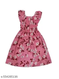 New Cool Designer Yellow baby Girls Cotton Floral Printed Frocks / Midi / Jabhla Dresses set for infant to kids (Combo Pack of 4) - Image 5