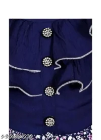 KIDS DRESS FOR BABY GIRL BLUE - Image 5