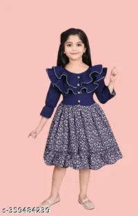 KIDS DRESS FOR BABY GIRL BLUE