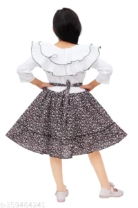 KIDS DRESS FOR BABY GIRL BLUE - Image 12