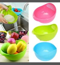 Kitchenwell Multi-Purpose Strainer or Washer Bowl for Rice Fruits & Vegetable Rice Bowl(Green, Pack of 1)  Amazon.in: Home & Kitchen - Image 5