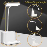 Buy AL-AFANDI Rechargeable Desk Lamp with 6-Month Warranty, Touch Sensor, USB Type-C Charging, 3 Light Modes, Gooseneck, Study Lamp with Phone Holder & Organizer for Students, Office & Bedside Use Online at Low Prices in India - Amazon.in - Image 5
