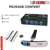 Luggage Scale Handheld Portable weighing Electronic Digital Hanging Bag Weight Scales Travel 110 LBS 50 KG 5 Core LSS005 ( multicolor, Standard ) - Image 2