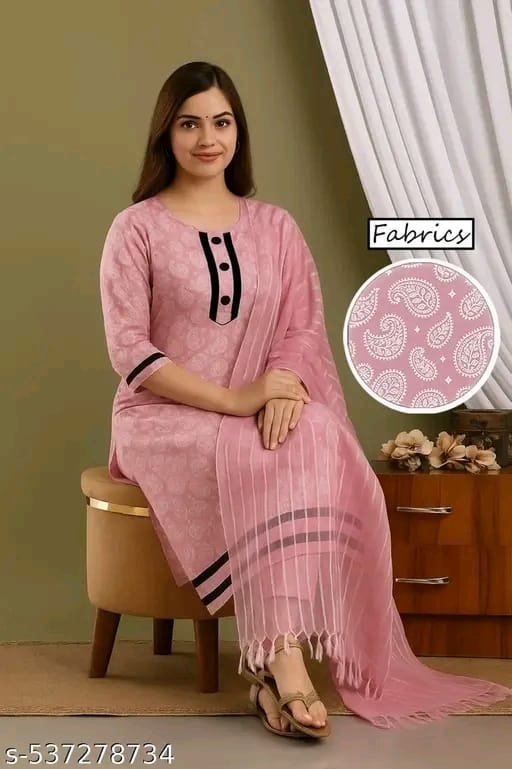 Cotton Kurti with Bottomwear- Under 500 - Flipstock.Store