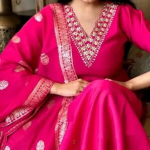 Kurti With Bottomwear Kurta Fabric: Rayon Slub