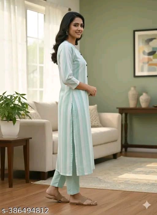 Aagyeyi Alluring Women Kurta Sets Fabric: Khadi Cotton