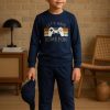 Catalog Name: *Boys Full Sleeve Night Suit Set – Soft Lycra, Multiple Sizes*  Comfy full sleeve night suit set for boys, made from soft lycra. Available in many sizes for boys from 3 years to 13 years. Perfect for bedtime and lounging at home. Keeps your child cozy through