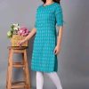 Aagam Voguish Kurtis Cotton Three Quarter Sleeves