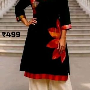 Alisha Ensemble Kurtis Cotton Three-Quarter Sleeves